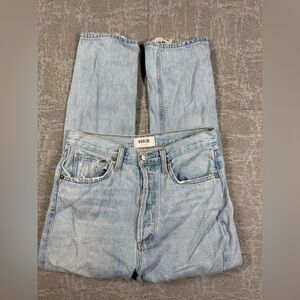 Agolde Button Down Riley Distressed Light Wash Women’s Jean Size 27